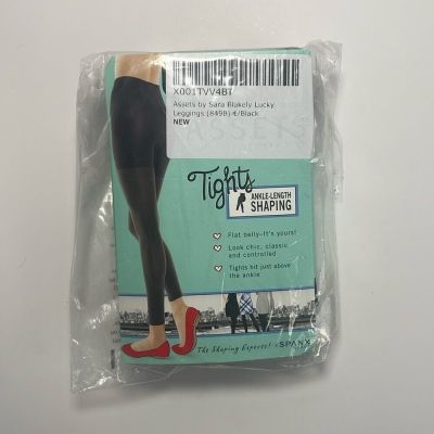 NWT Assets By Sara Blakely Black Ankle Length Shaping Tights Women's Size 1